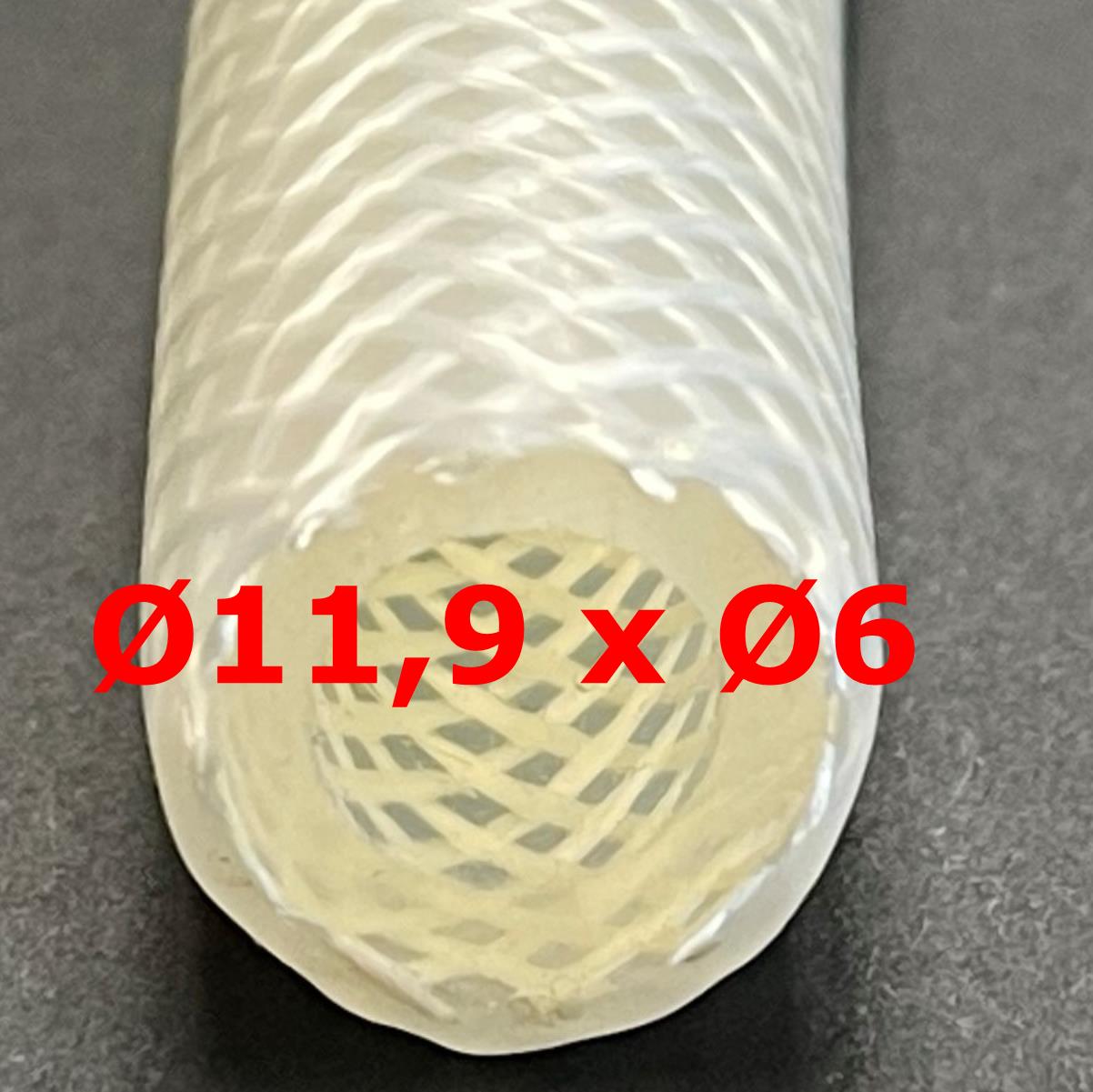 M. tubo silicona atox. translucida 60 shº (±5) øe 21 mm x øi 16 mm